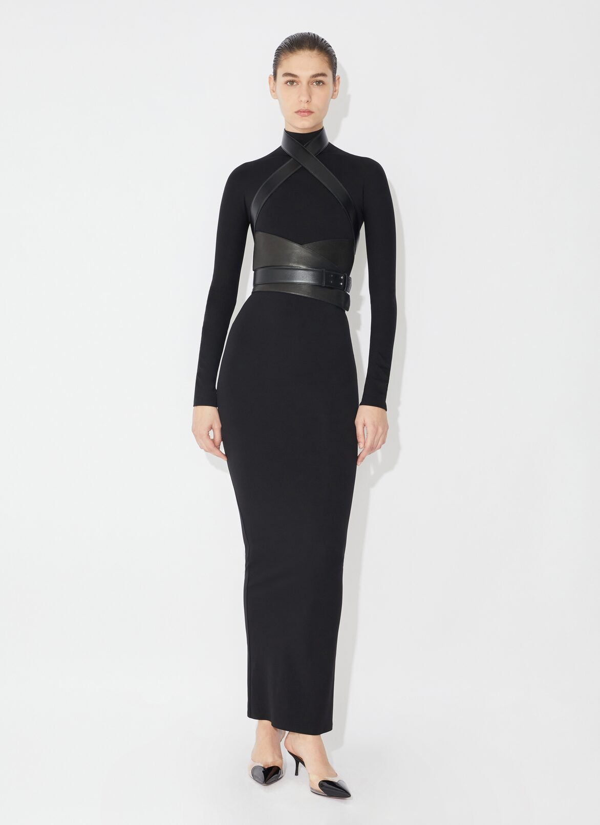 Sculpting jersey dress ALAÏA BLACK SCULPTING JERSEY DRESS